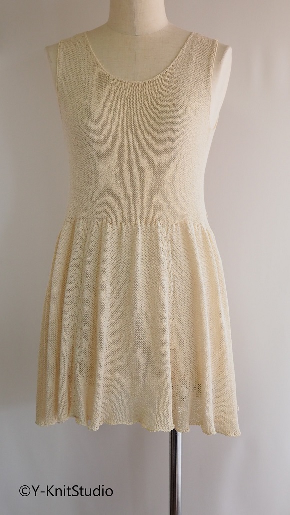 シルクニットワンピース、knit dress