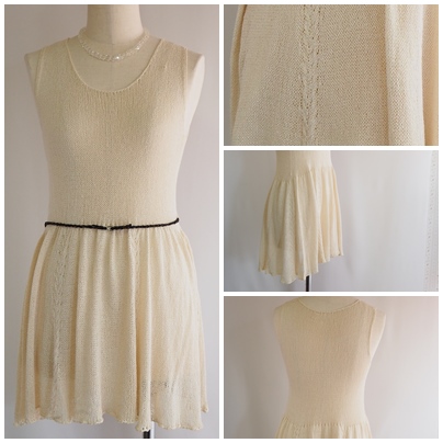 シルクニットワンピース、knit dress