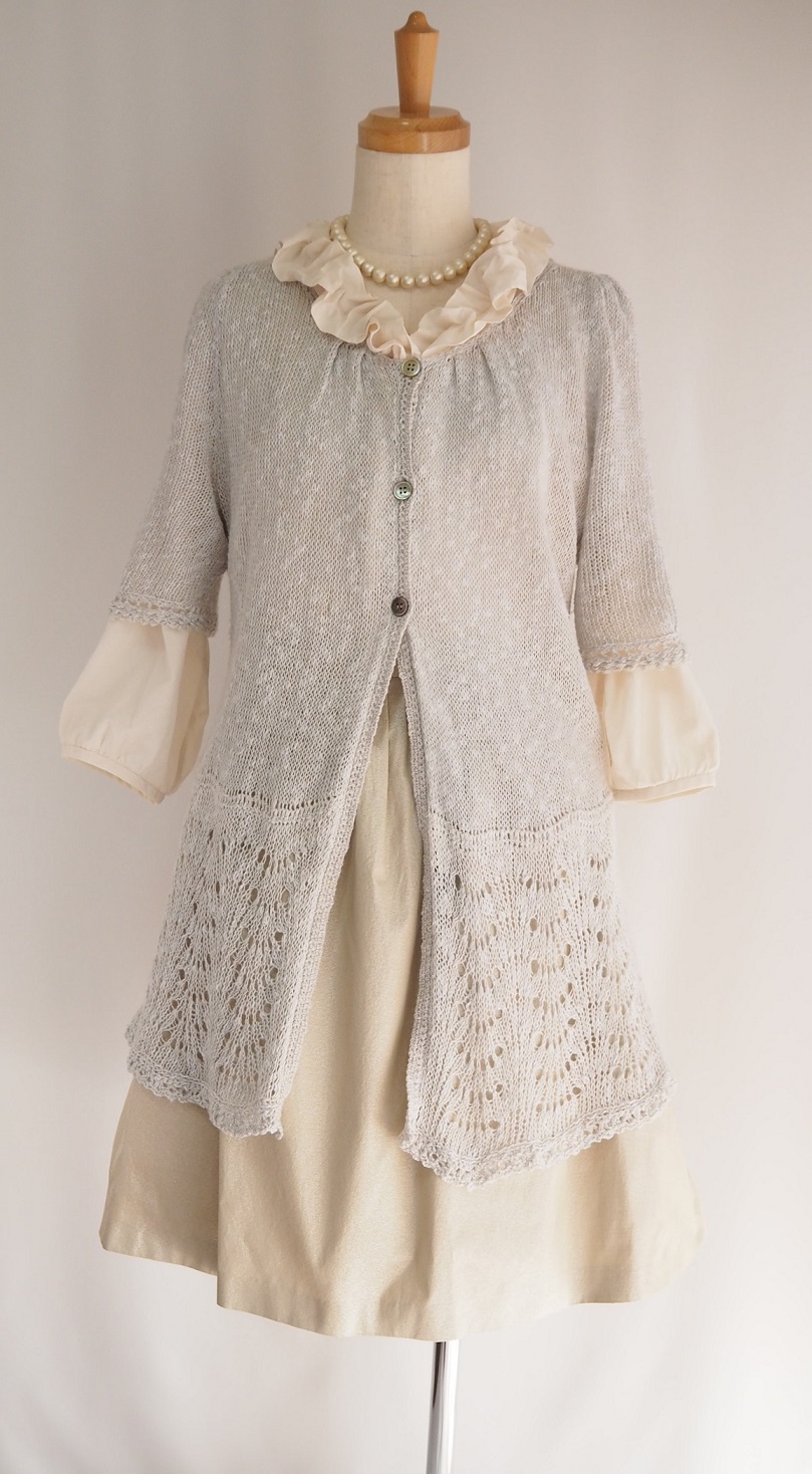 麻カーディガン、summer sweater