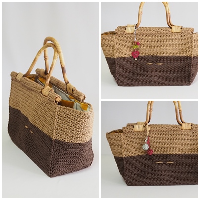 クラフトヤーンバック、summer bag