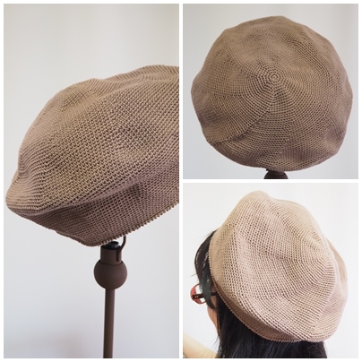 クロッシェベレー帽、summer beret