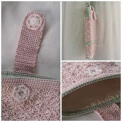 スマホポシェット、Smartphone case crochet