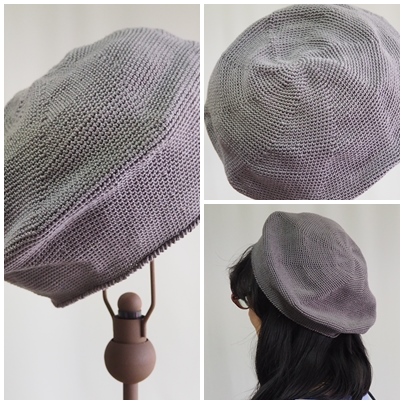 クロッシェベレー帽、summer beret