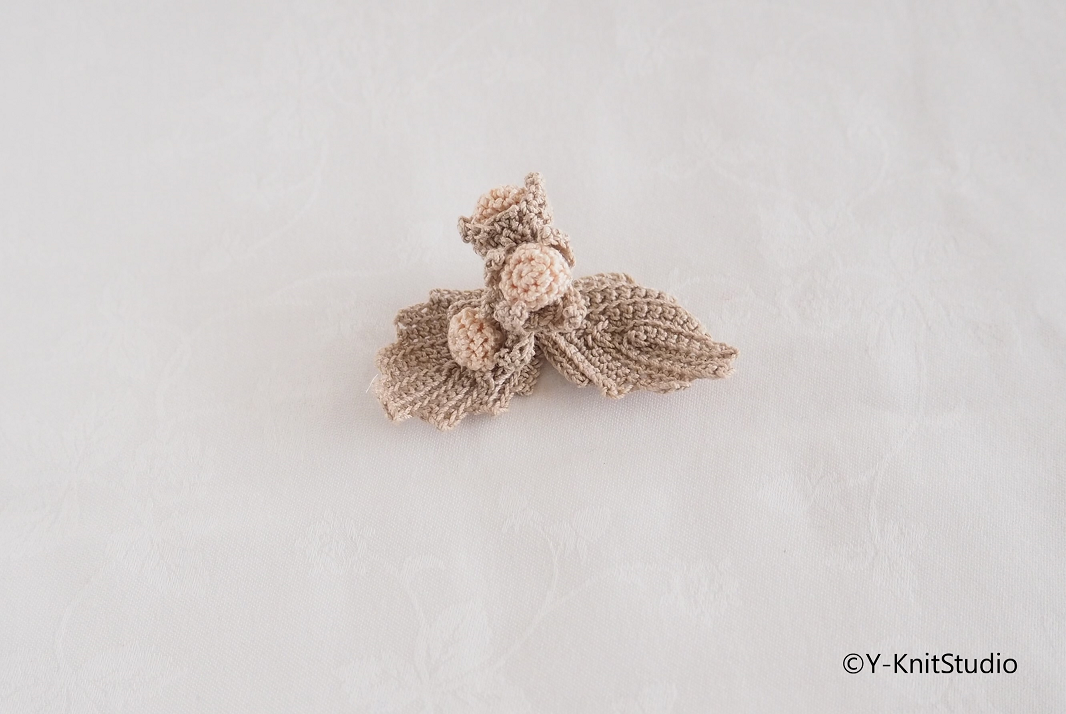 カギ編木の実、crochet tree seeds