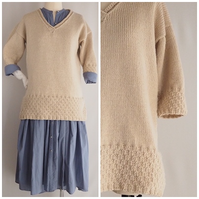 ウールのセーター、linen summer sweater