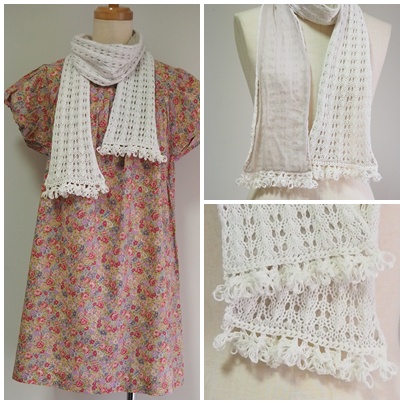 コットンミニストール　cotton mini scarf