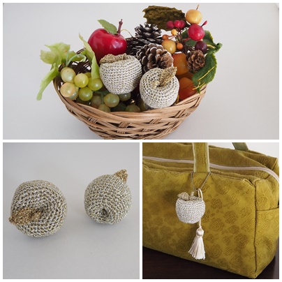 リンゴのあみぐるみ、 Apple Amigurumi 