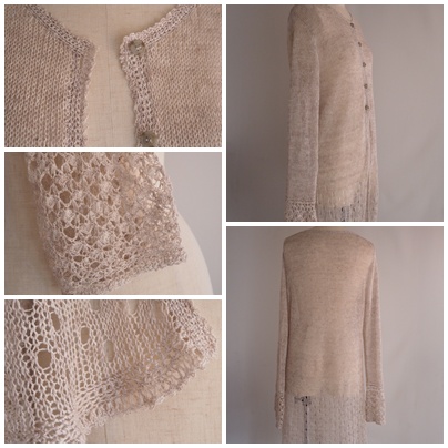 麻のロングカーディガン　linen long cardigan