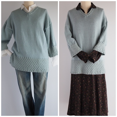 ブルーのセーター Blue sweater 　