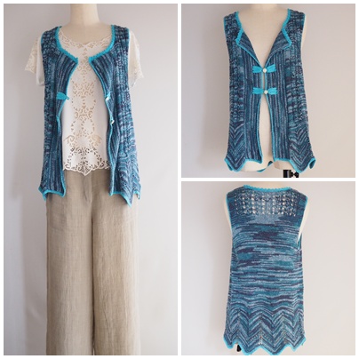 段染めベスト　the variegated yarn vest
