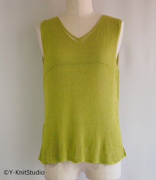 紬のサマーベスト、summer vest