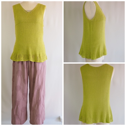 紬のサマーベスト、summer vest