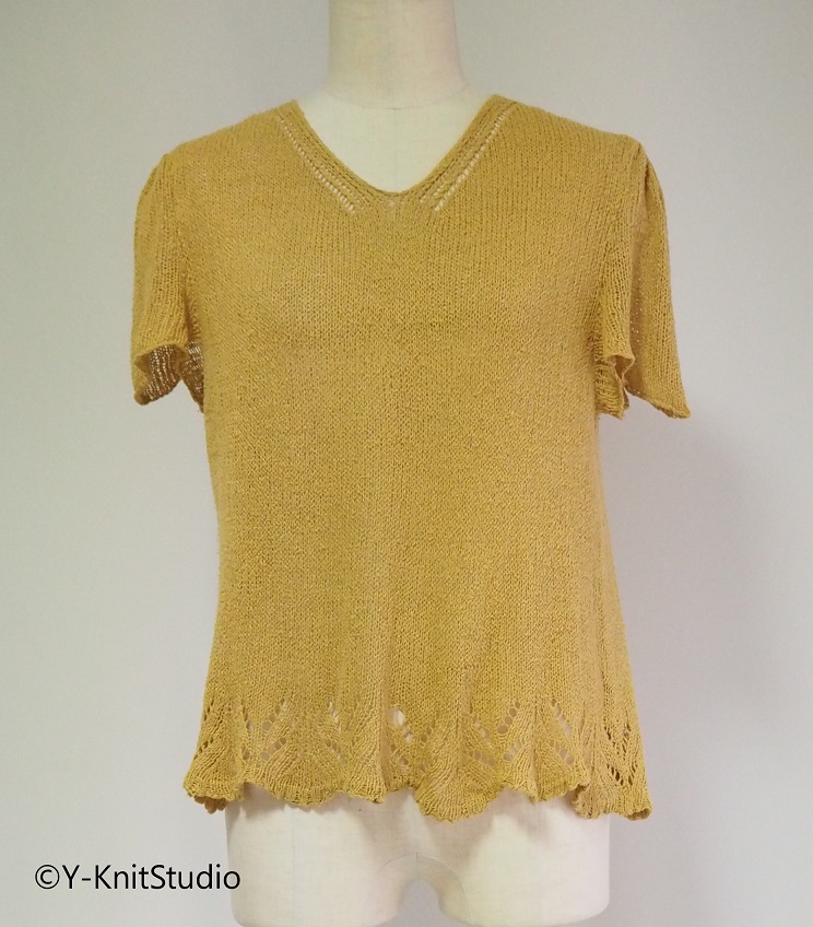 紬のサマーセーター、summer sweater