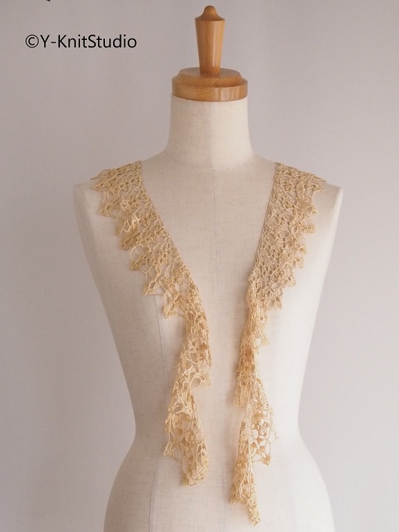 カギ編みシルクラリアット、silk lariat