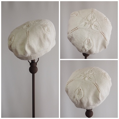 綿ベレー帽、summer beret