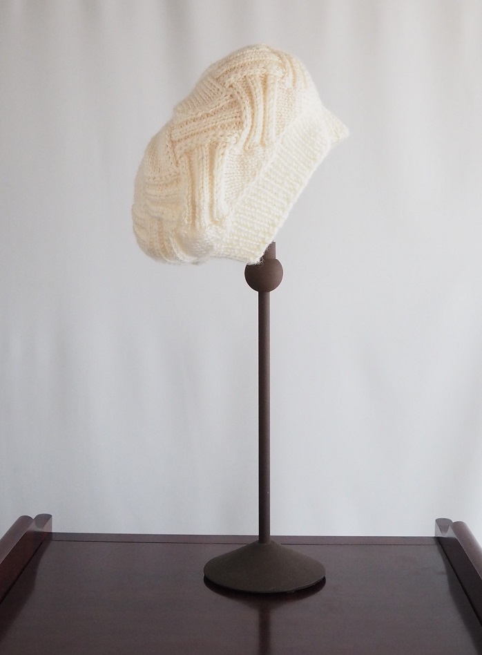 ウールベレー帽、Entrelac wool beret